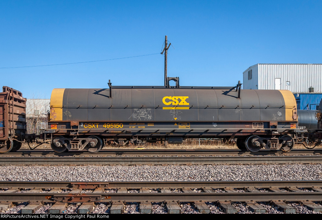 CSXT 495150, Thrall Steel Coil Car on UPRR